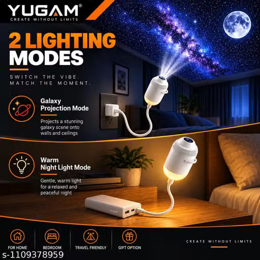 Glowbix™ Galaxy Sky Projector – 6 Lighting Modes